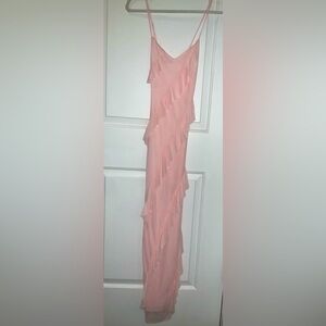 Pink dress has stretch, comfortable and fancy